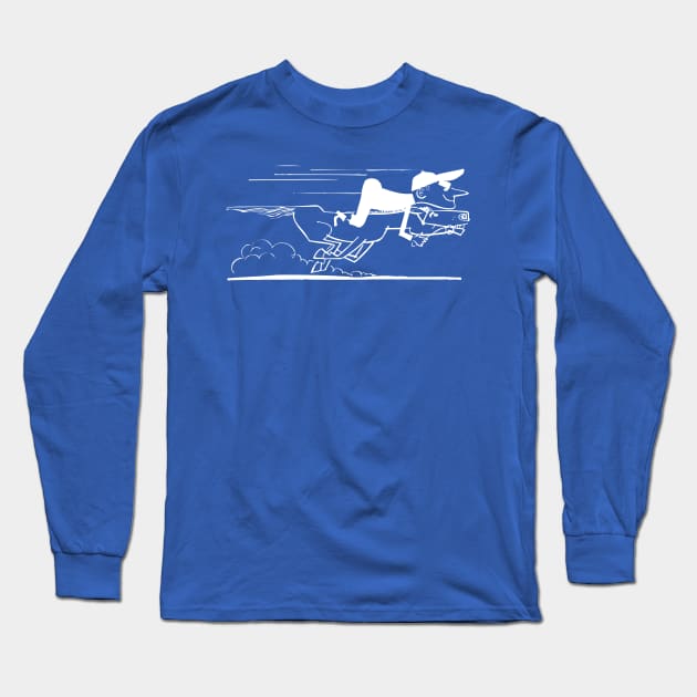 Horse racing Jockey Long Sleeve T-Shirt by lavdog